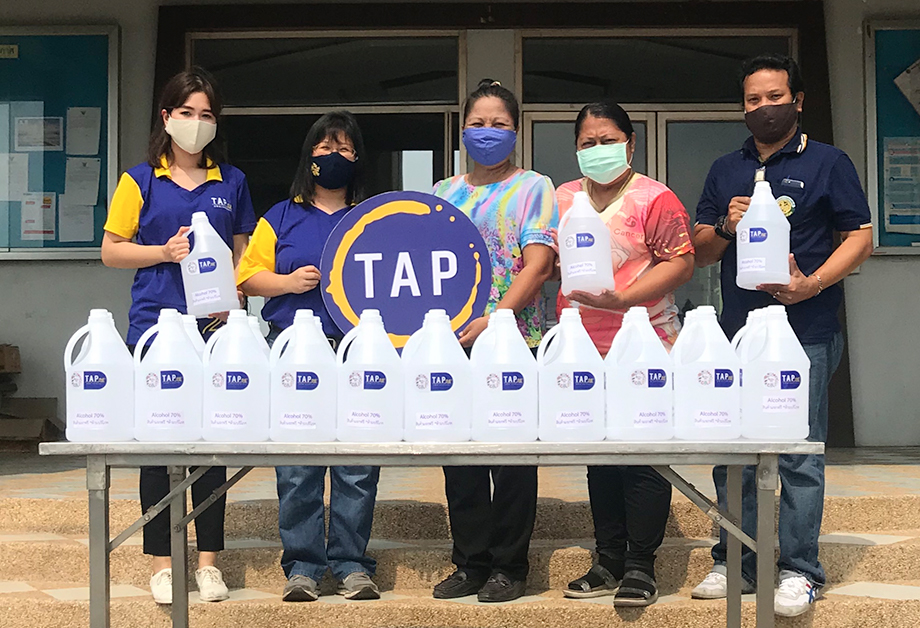 TAP Group Donates 70% Alcohol